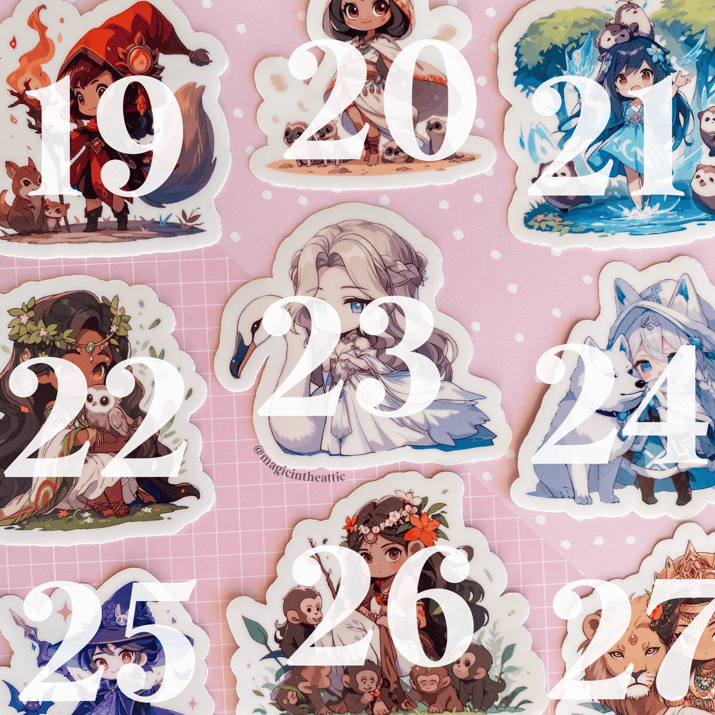 Stickers Brujitas de la Naturaleza (Individual)