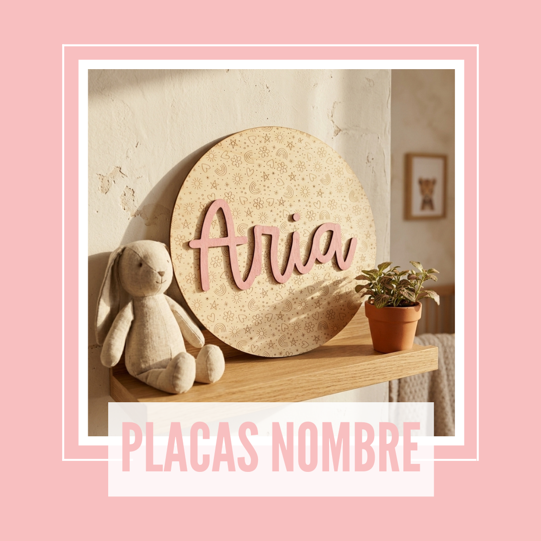 Placas Madera con Nombre