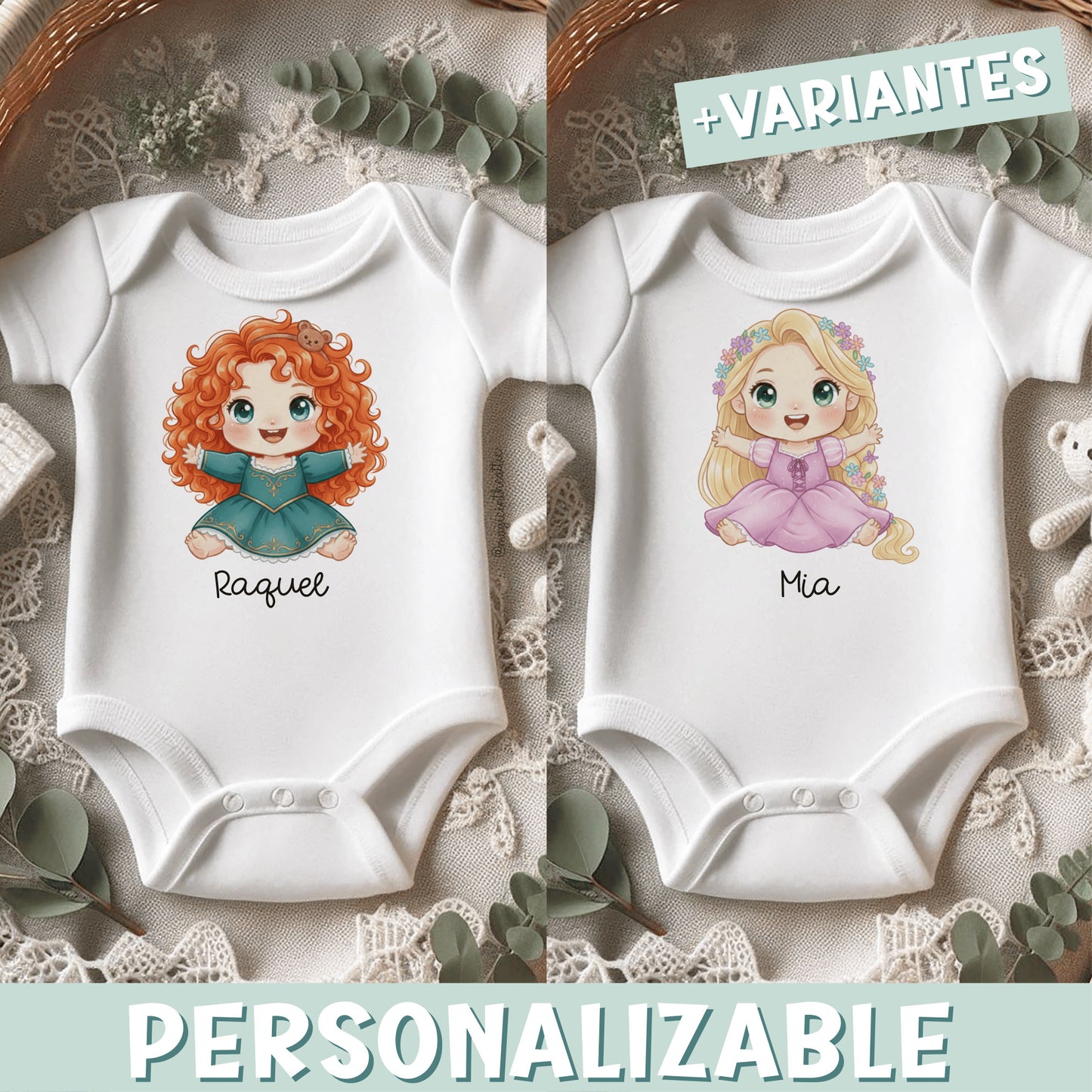 Body Bebé Disney Princesas