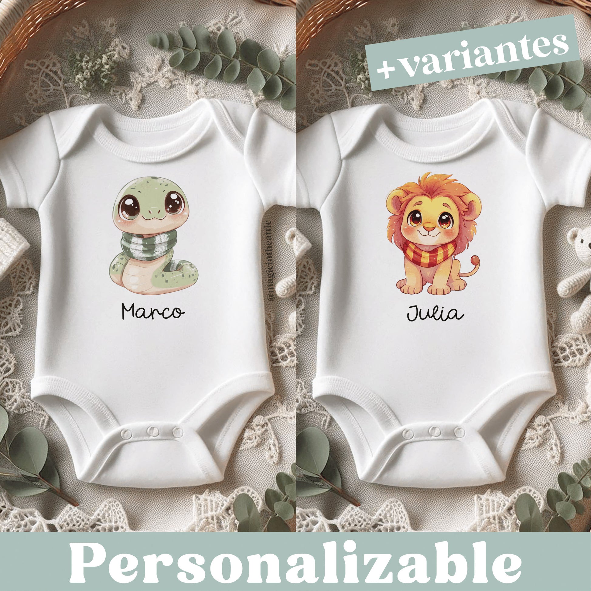 Body para bebé inspirado en Harry Potter. Modelos disponibles: Slytherin, Gryffindor, Ravenclaw y Hufflepuff. Personalizable con el nombre del bebé.