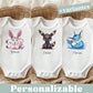 Body para bebé inspirado en pokémon. Modelos disponibles: vaporeon, jolteon, flareon, umbreon, espeon, leafeon, sylveon y glaceon. Personalizable con el nombre del bebé