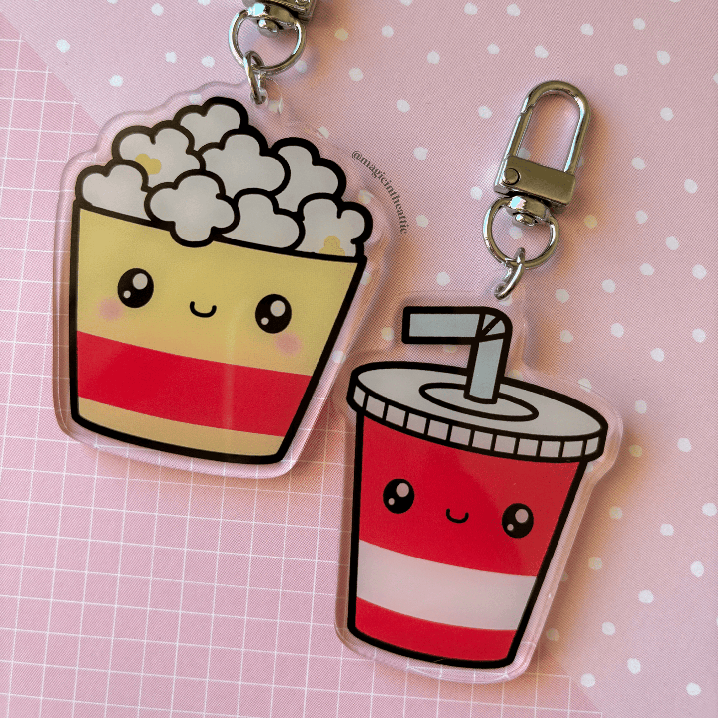 Popcorn Couples Keychain