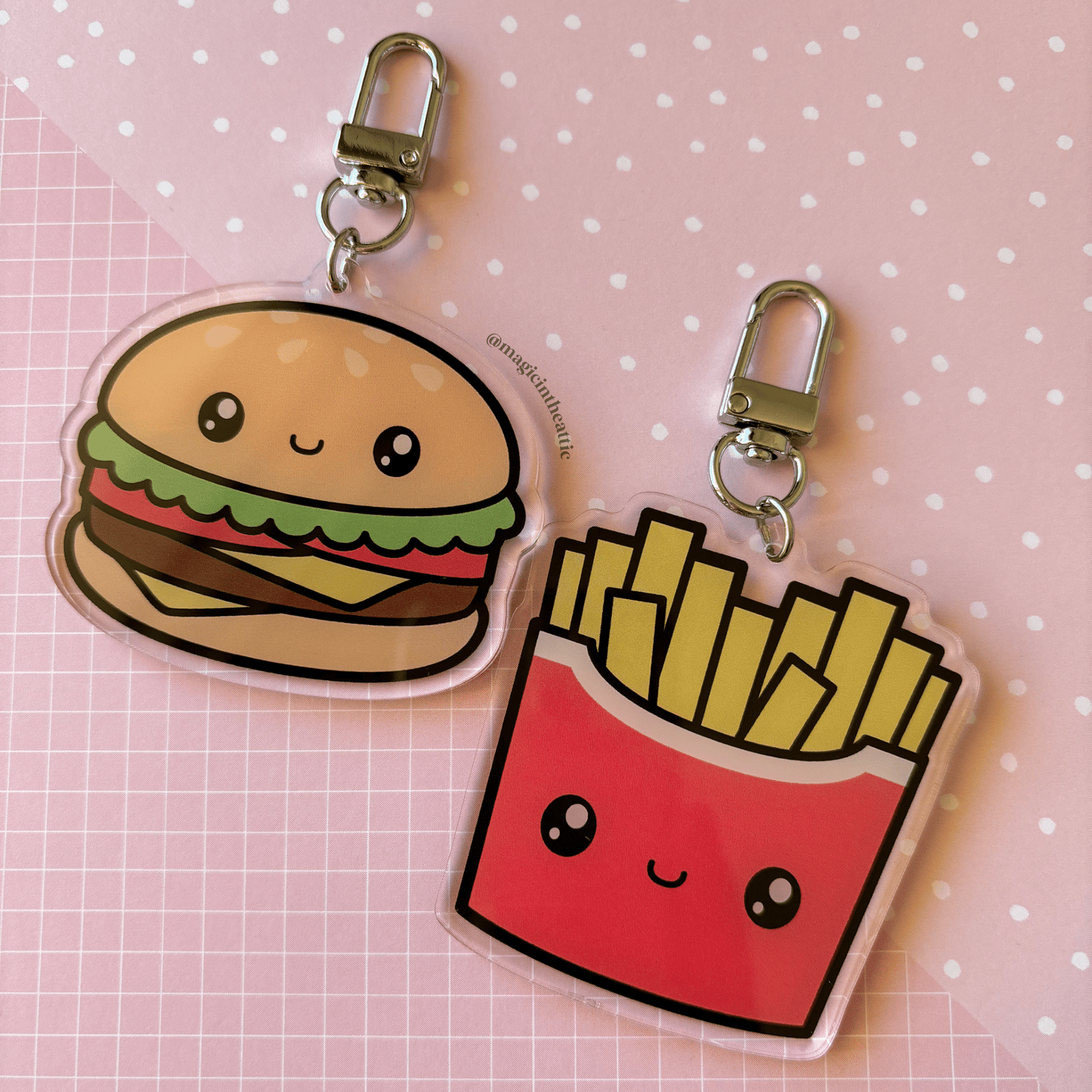 Burger Couples Keychain