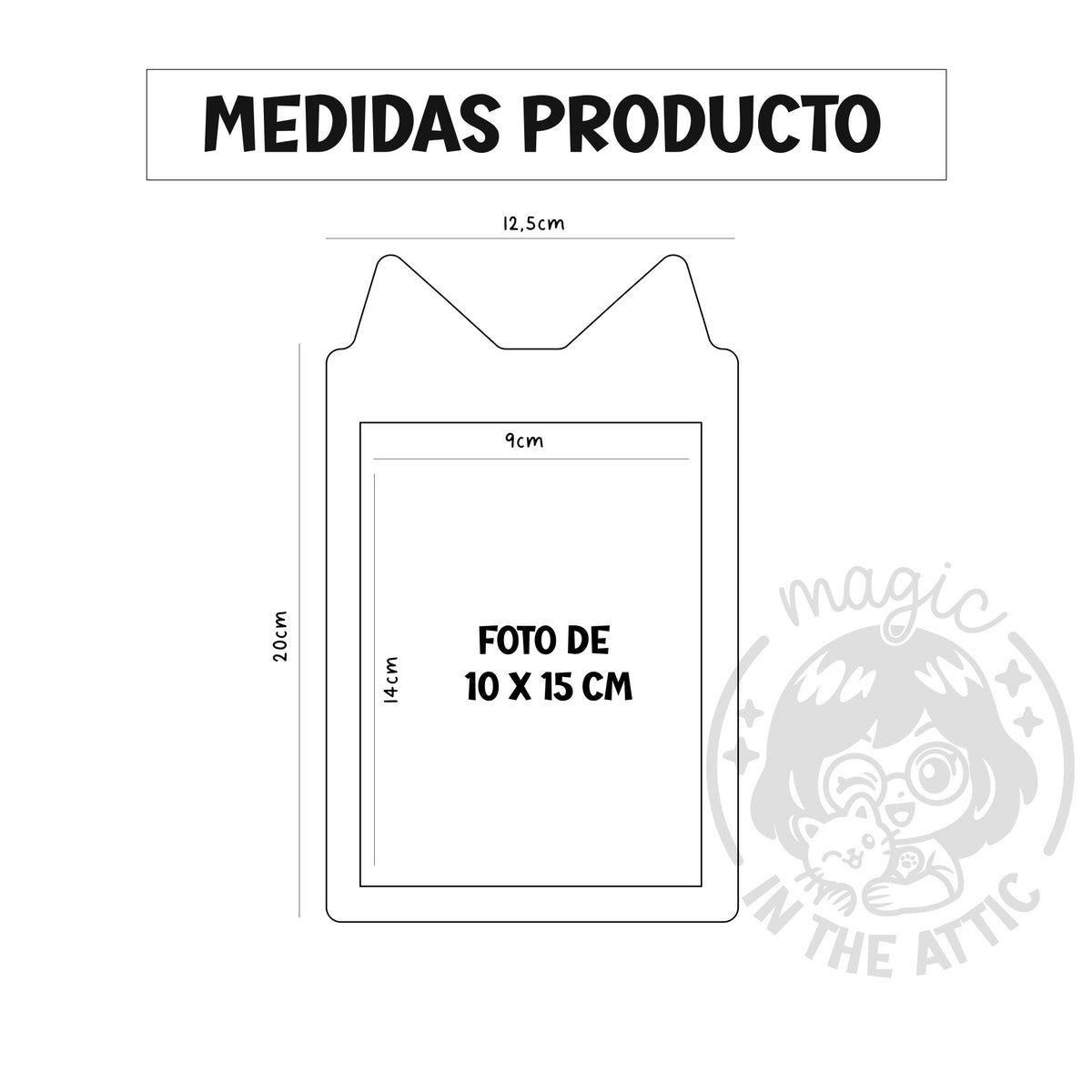 Marco de Fotos Madera Gato