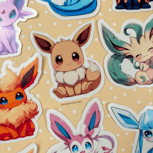 Stickers Eeveelutions - Pokémon (9 unidades)